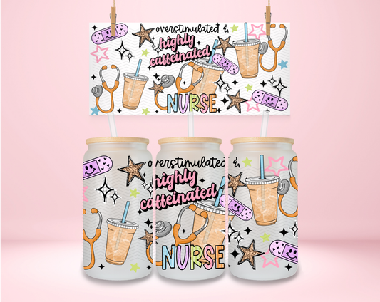 Highly Caffeinated Nurse UVDTF Wrap