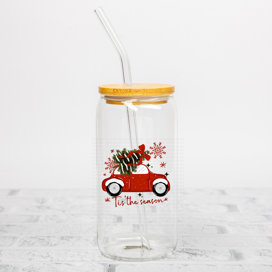Tis The Season Red Truck UVDTF Decal