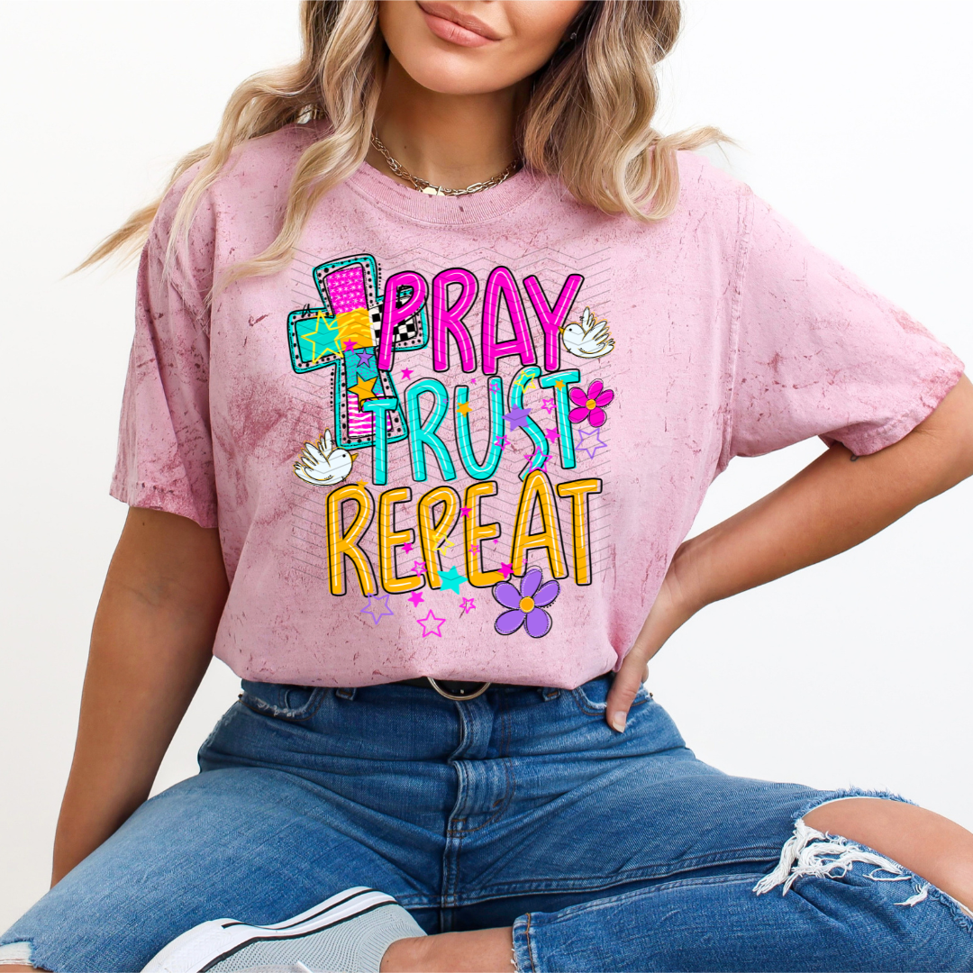 Pray Trust Repeat DTF