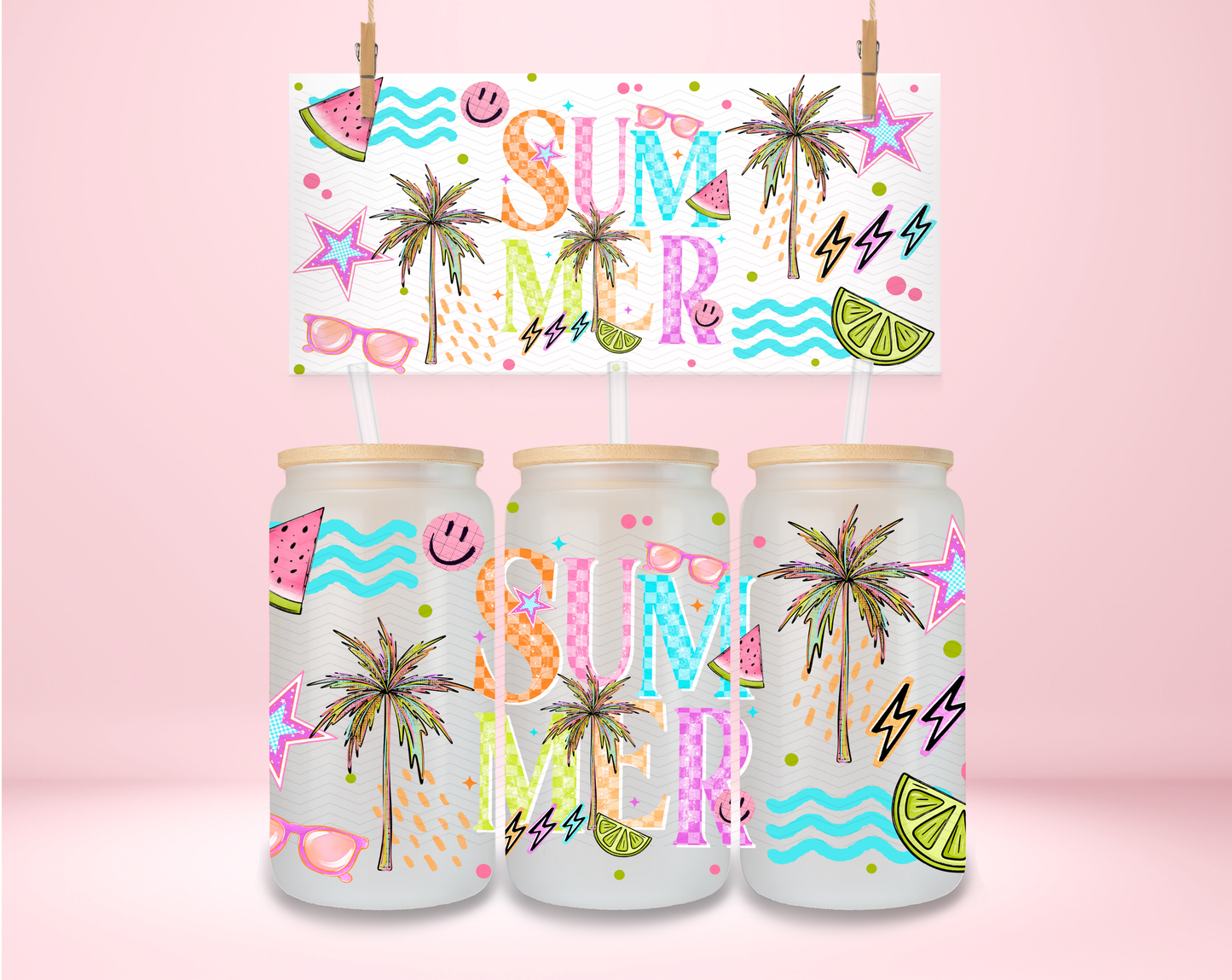 Colorful Summer Fun UVDTF Wrap