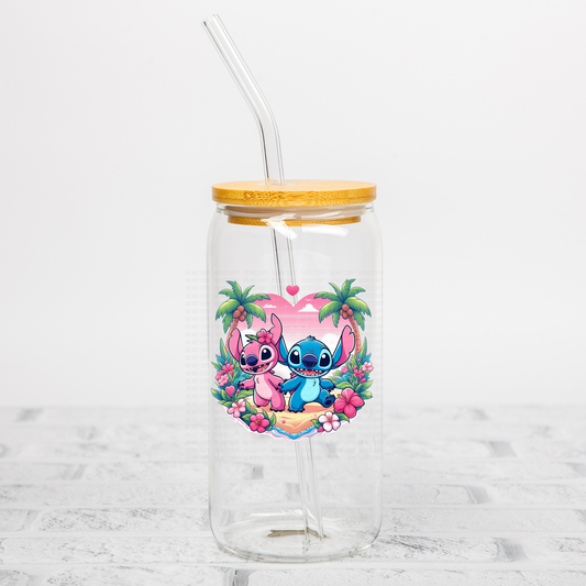 Stitch and Angel Beach UVDTF Decal