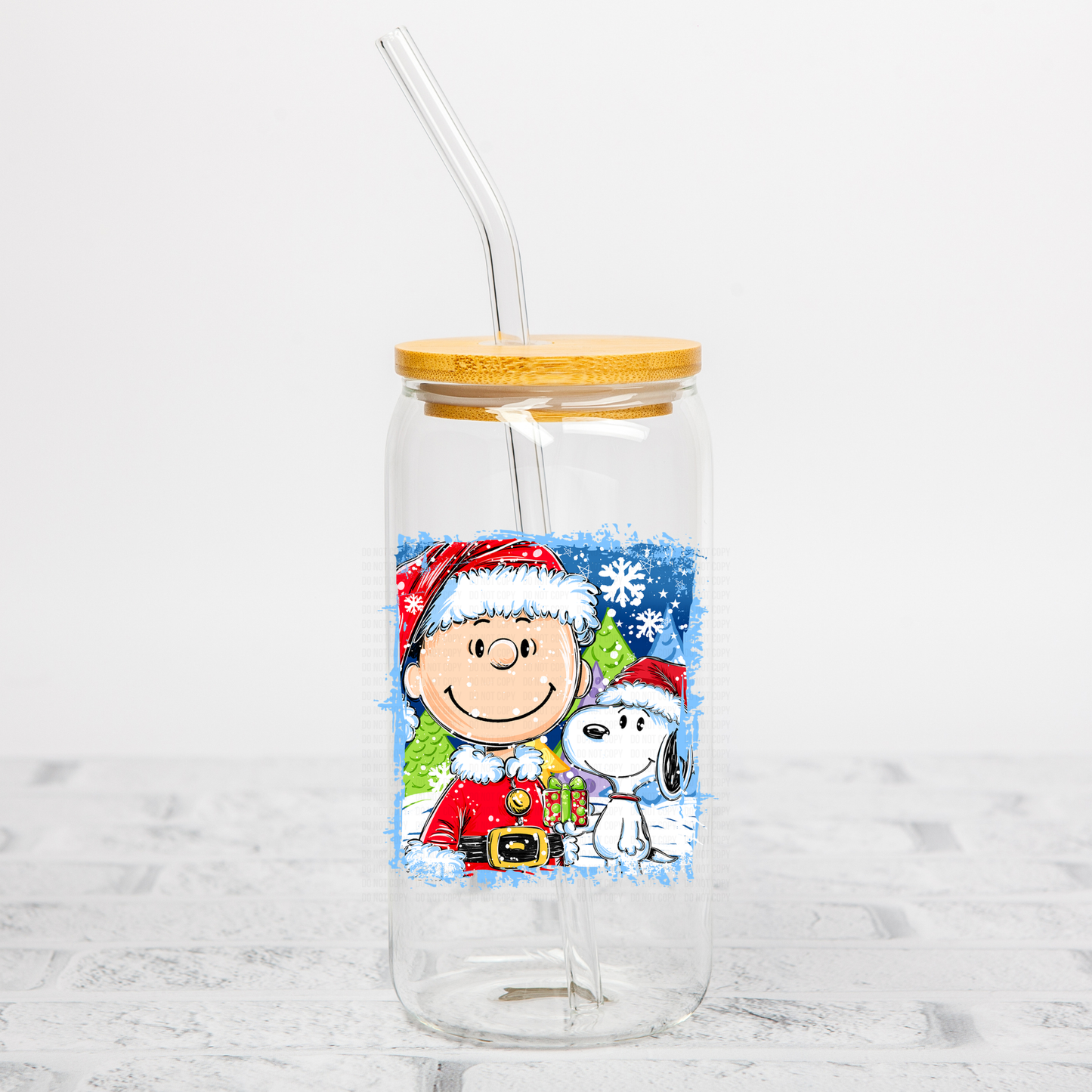 Charlie and Pup Christmas UVDTF Decal