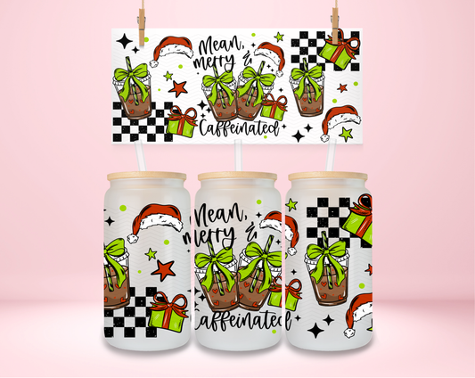 Mean, Merry and Caffeinated UVDTF Wrap