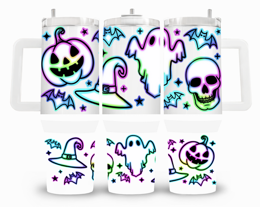 Neon Glow Spooky 40oz UVDTF Wrap