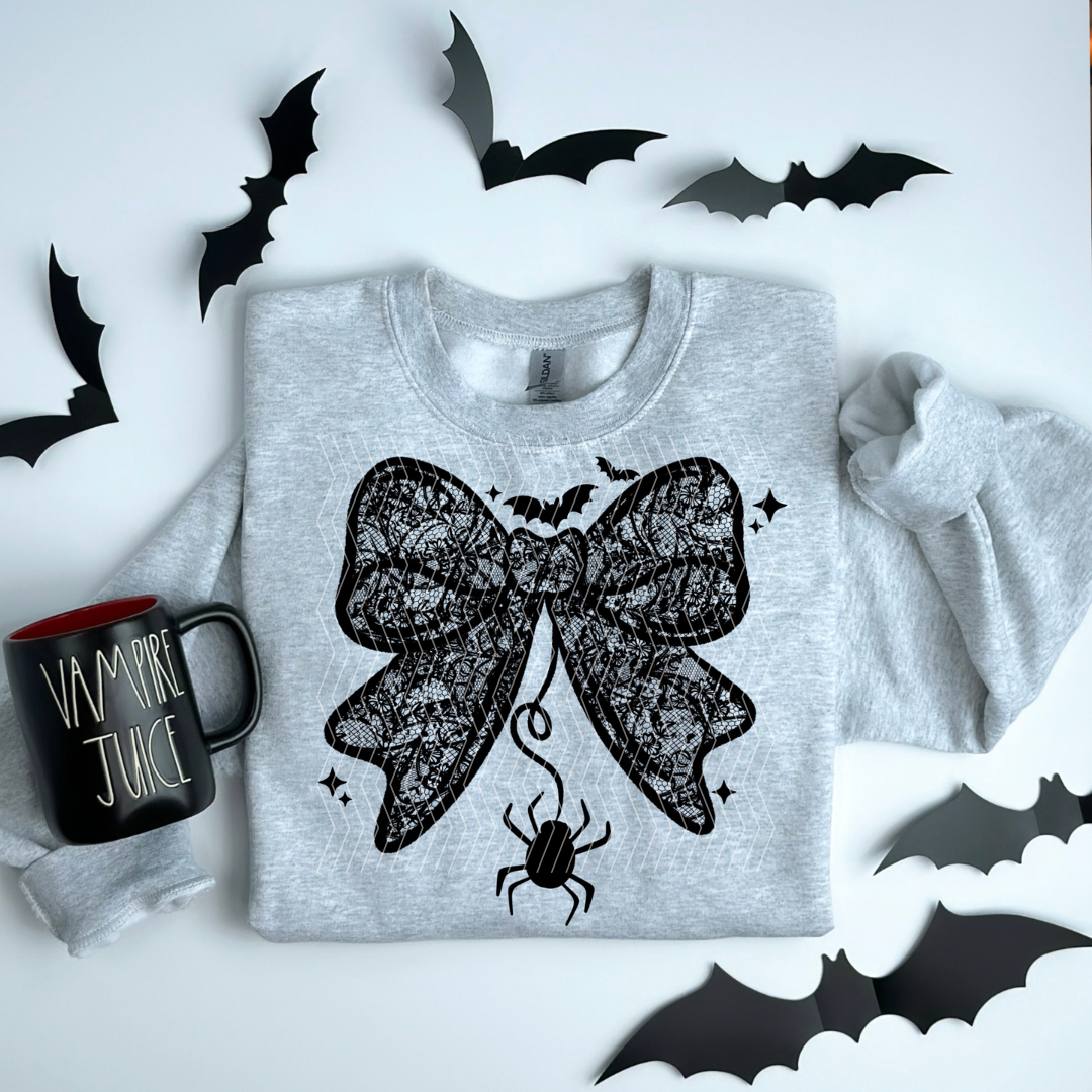 Black Lace Bow DTF