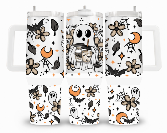 Coffee Ghostie 40oz UVDTF Wrap