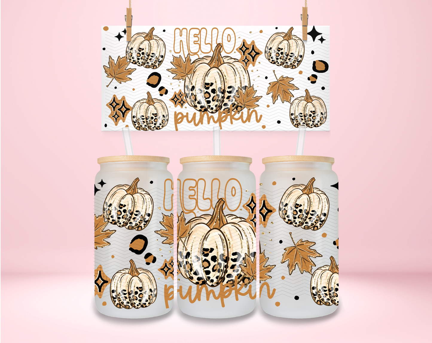 Hello Pumpkin Leopard UVDTF Wrap