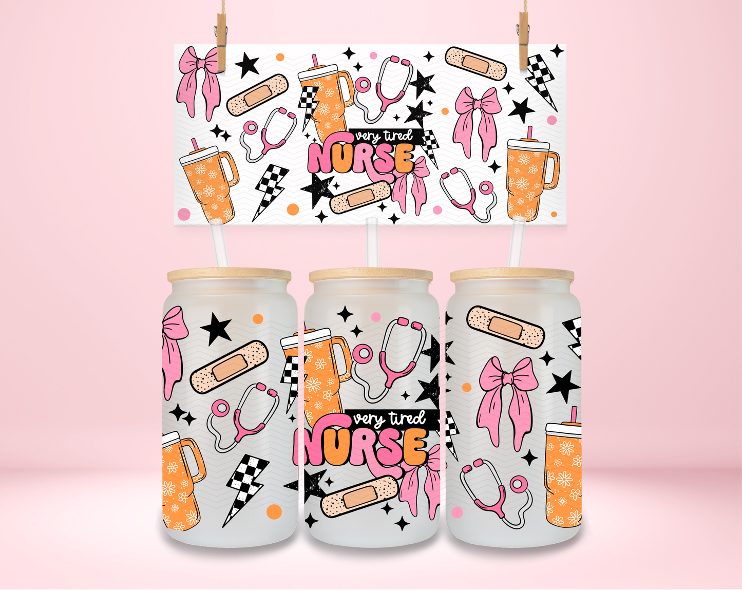 Very Tired Nurse Coquette UVDTF Wrap