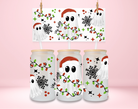 Very Merry Christmas Ghosties Double Sided UVDTF Wrap
