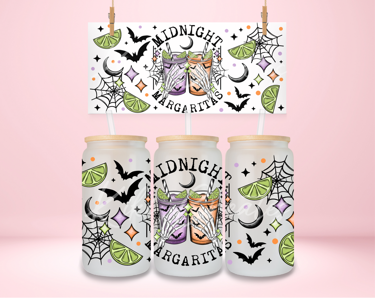 Spooky Midnight Margs UVDTF Wrap