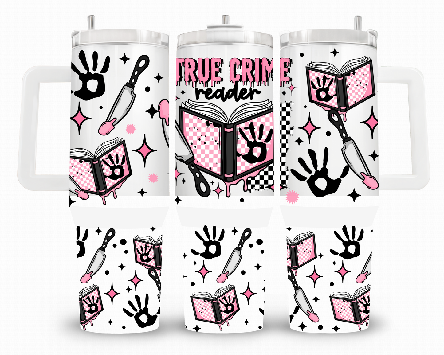 True Crime Reader 40oz UVDTF Wrap