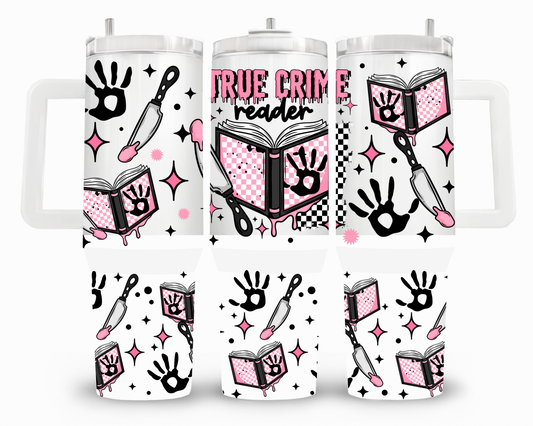 True Crime Reader 40oz UVDTF Wrap