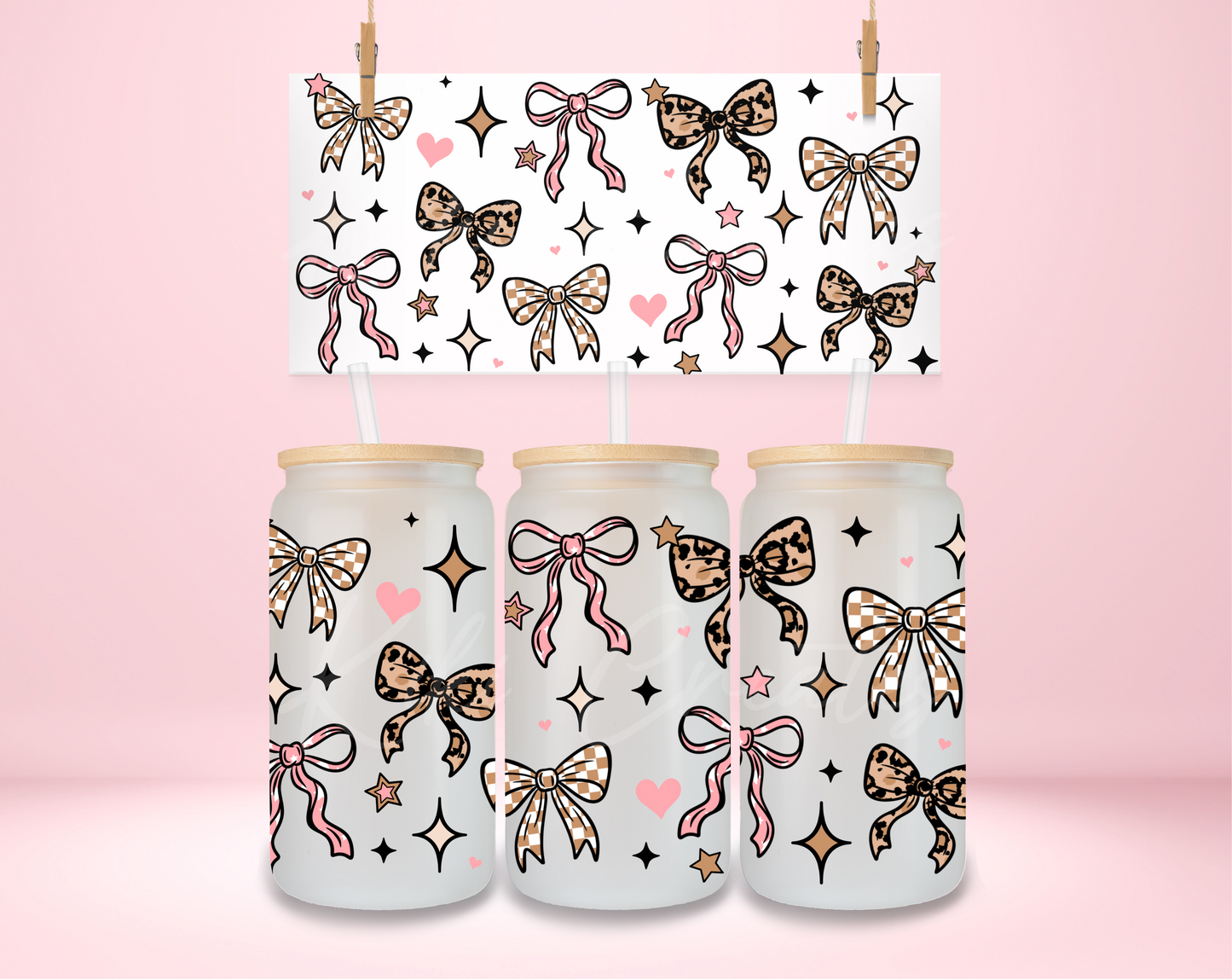 Girly Coquette Bows UVDTF Wrap