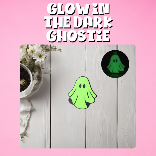 Glow In The Dark Ghost  Straw Topper