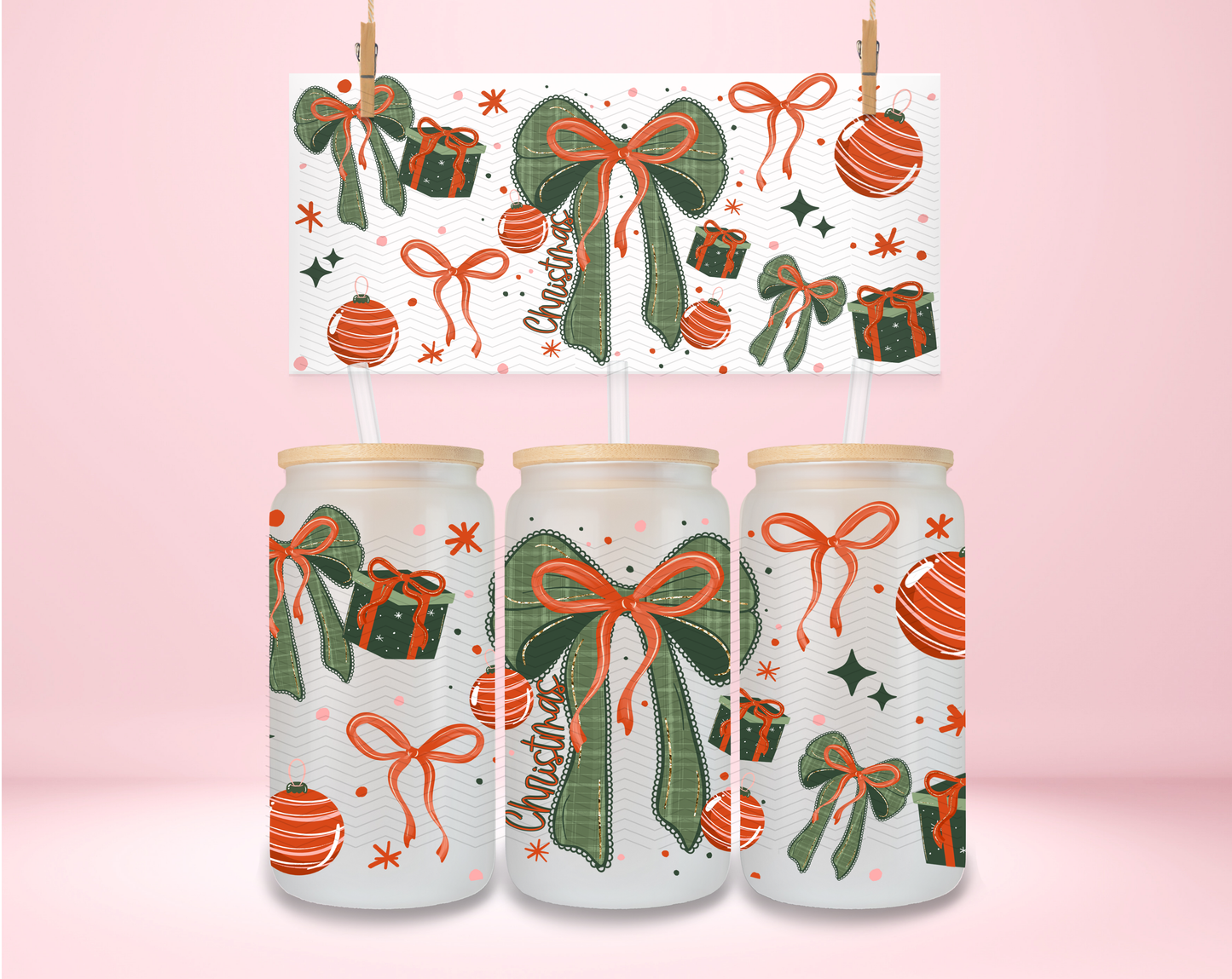 Christmas Coquette UVDTF Wrap