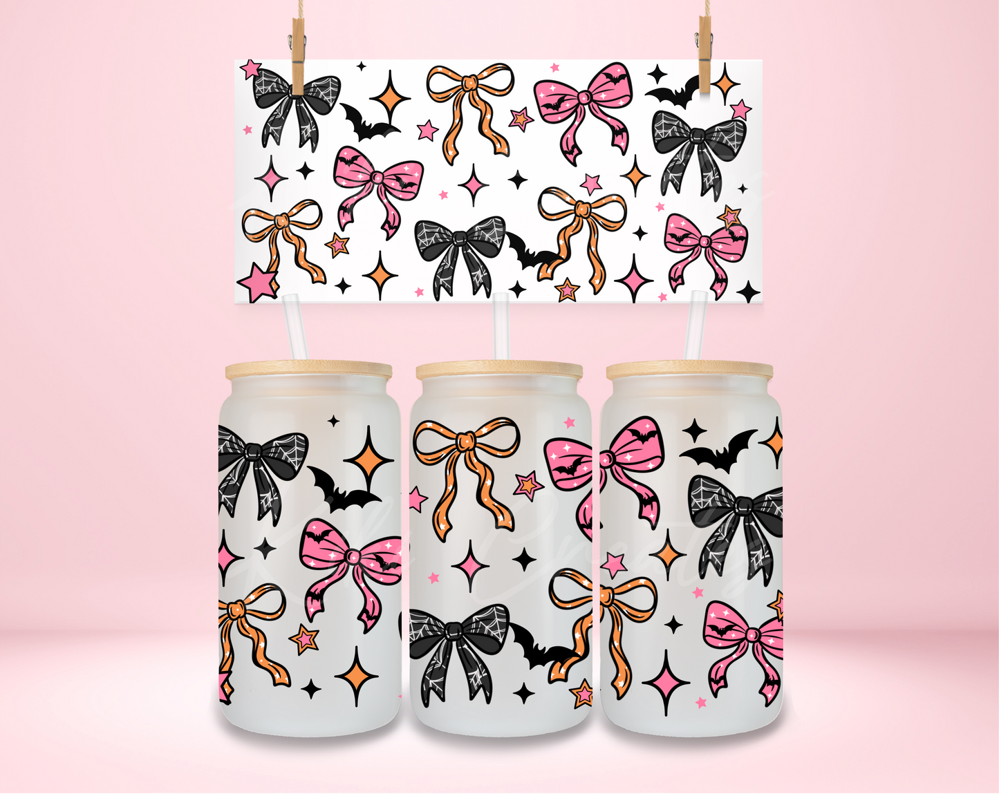 Spooky Girly Coquette Bows UVDTF Wrap