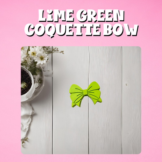 Lime Green Bow Straw Topper