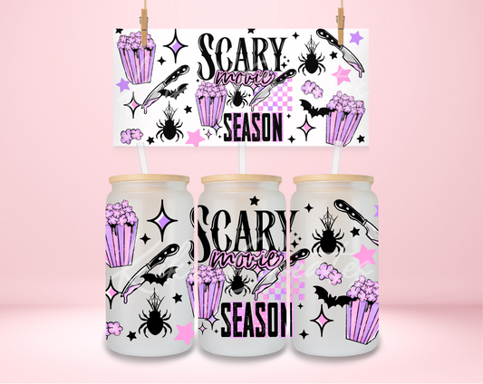 Scary Movie Season Pink and Purple UVDTF Wrap