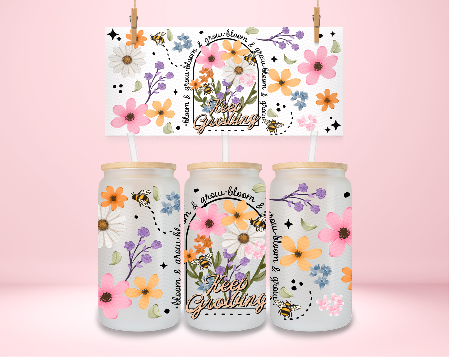 Keep Growing Spring UVDTF Wrap