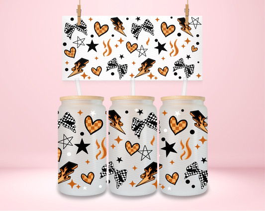 Checkered Coquette and Bolts UVDTF Wrap