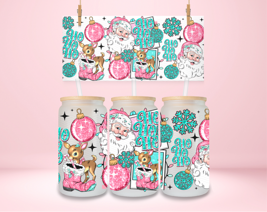 Ho Ho Ho Turquoise Double Sided UVDTF Wrap