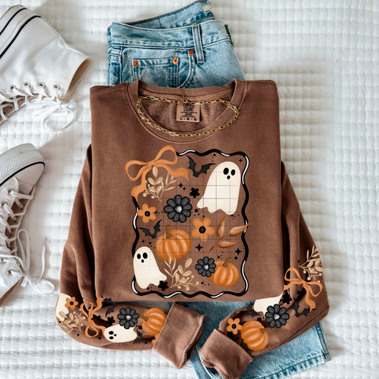 Fall Ghostie Frame W/Sleeves DTF