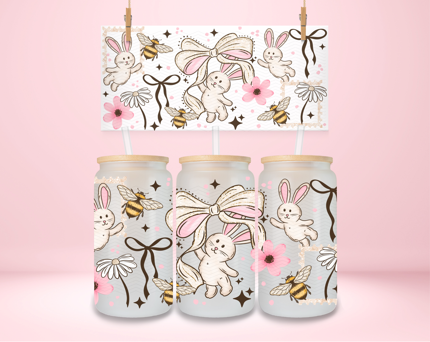 Bunny and Bees Coquette UVDTF Wrap