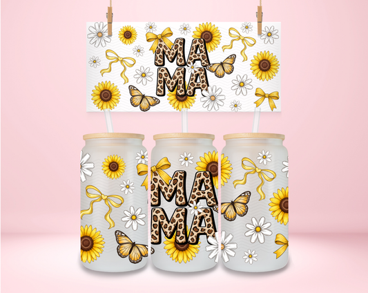 Mama Leopard & Sunflowers UVDTF Wrap