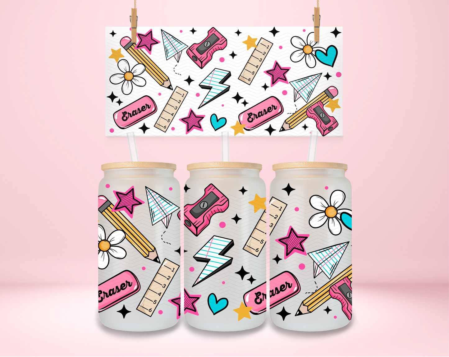 School Things Daisy UVDTF Wrap
