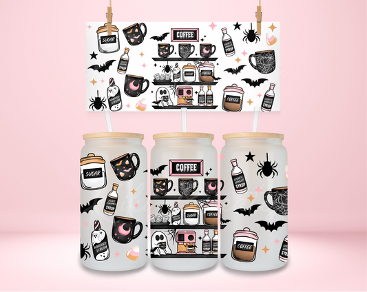 Spooky Coffee Bar UVDTF Wrap
