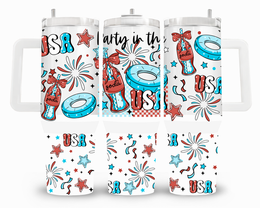 Party In The USA 40oz UVDTF Wrap