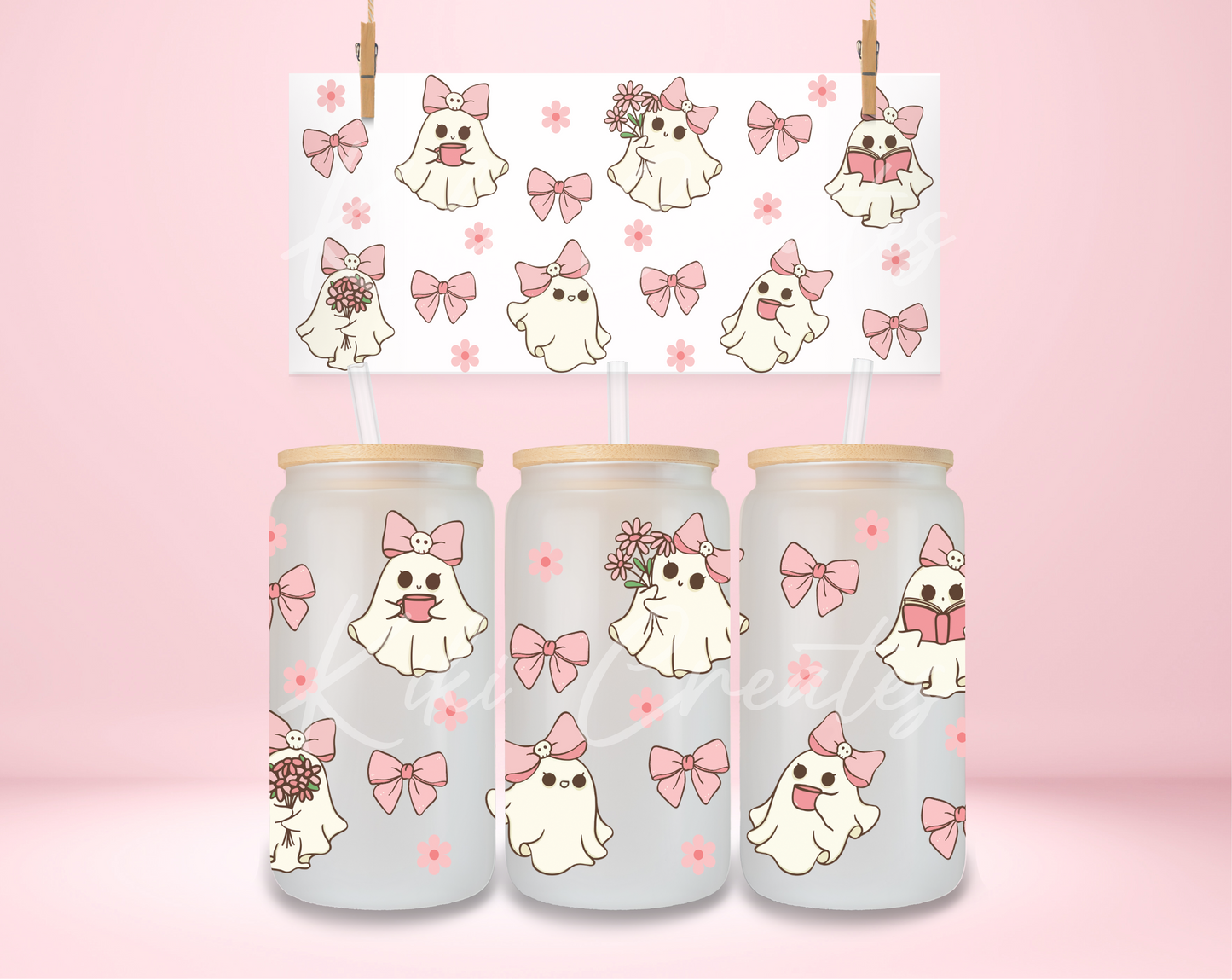 Cute Ghost Coquette UVDTF Wrap