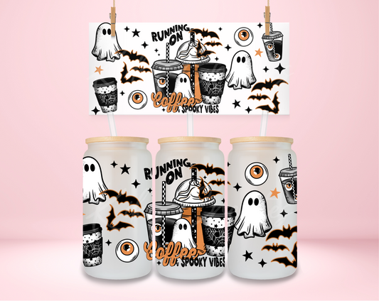 Running On Coffee and Spooky Vibes UVDTF Wrap