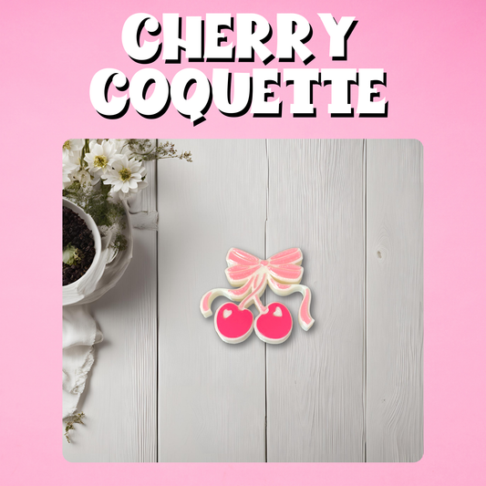 Coquette Cherry 3D Straw Topper
