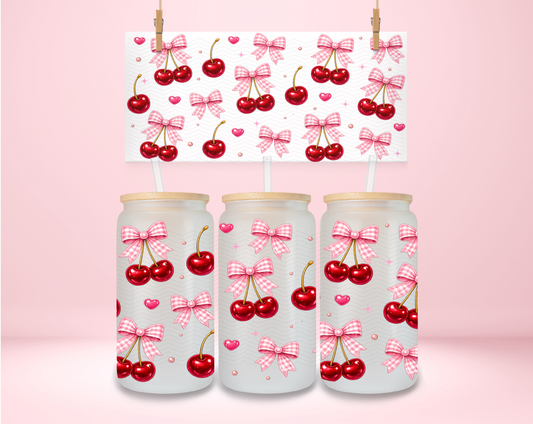 Gingham Cherry Coquette UVDTF Wrap
