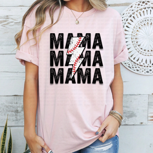 Mama Baseball Bolt DTF
