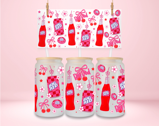 Big Red Girly Pop UVDTF Wrap