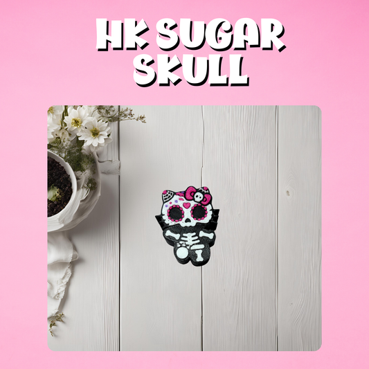 HK Sugar Skull Straw Topper