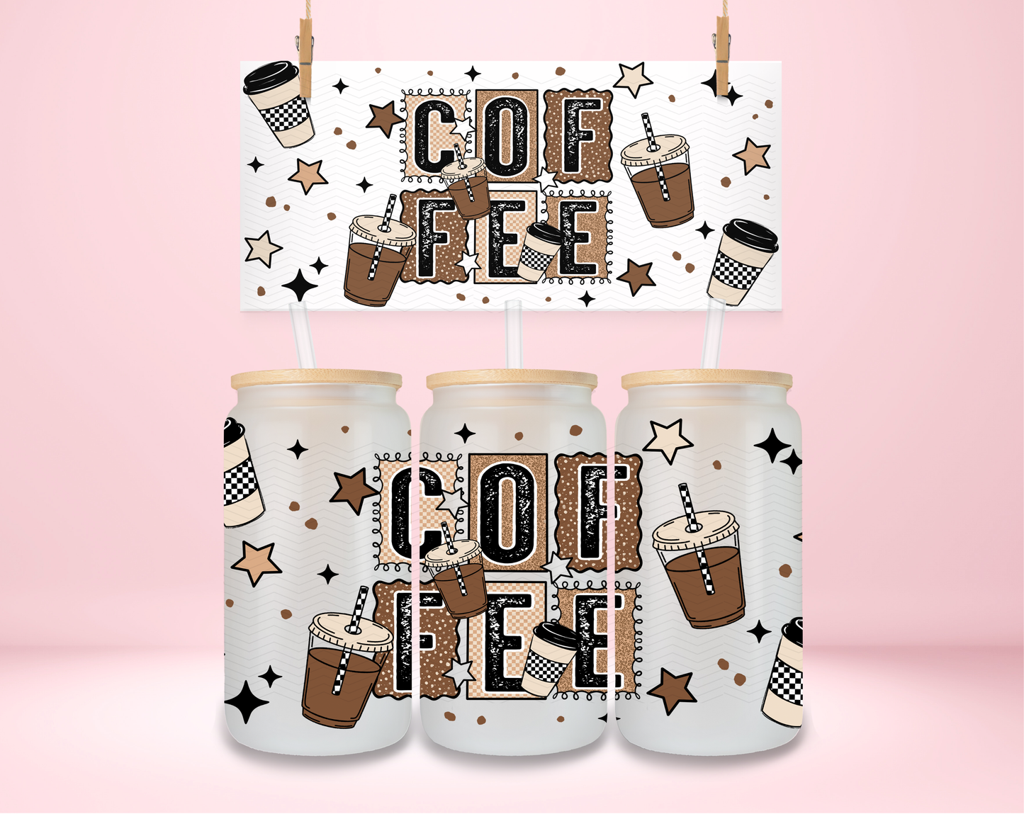 Coffee Blocks UVDTF Wrap