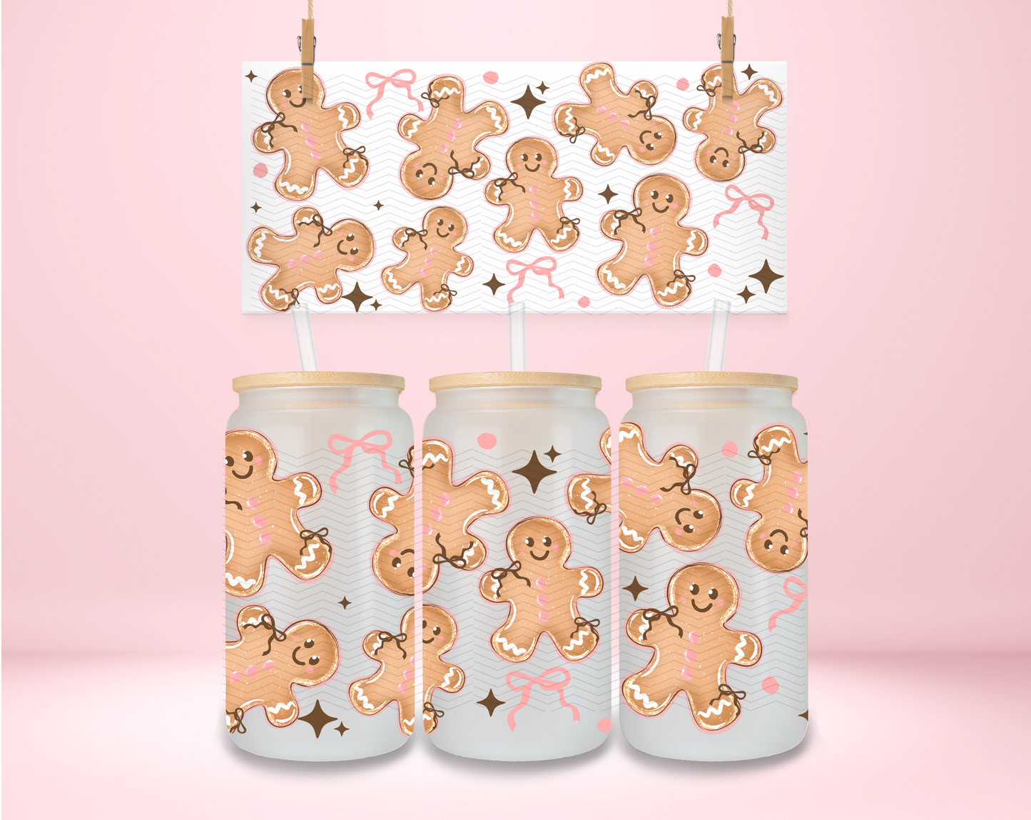 Pink Gingerbread Coquette UVDTF Wrap