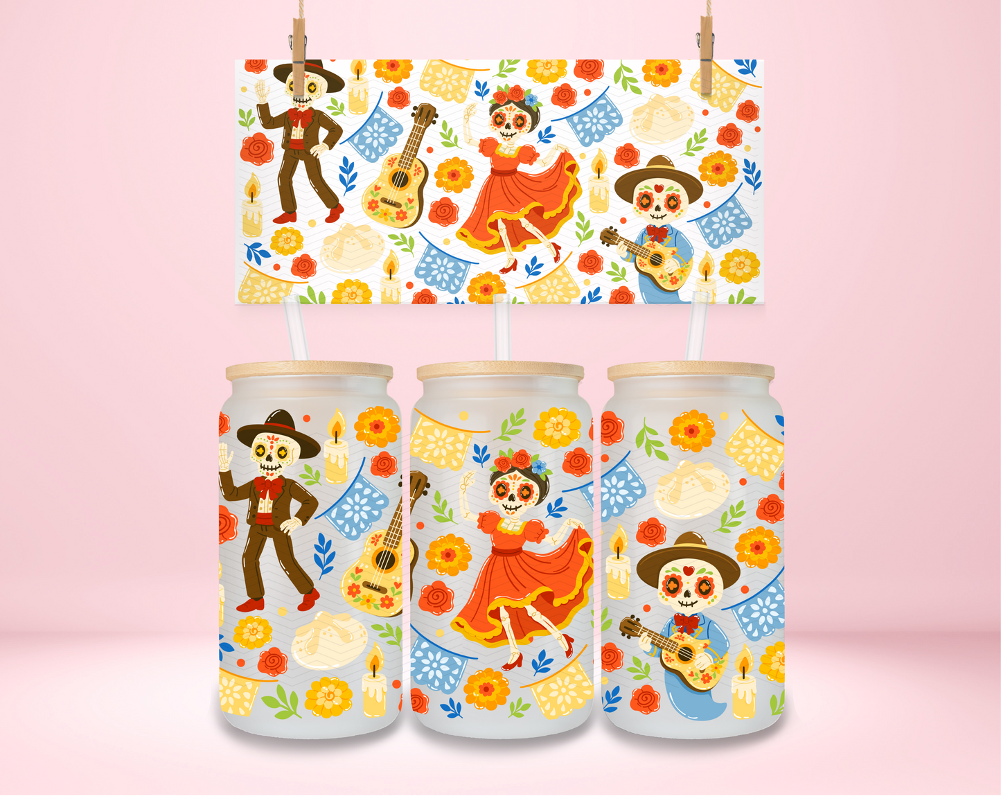 Dia De Los Muertos UVDTF Wrap