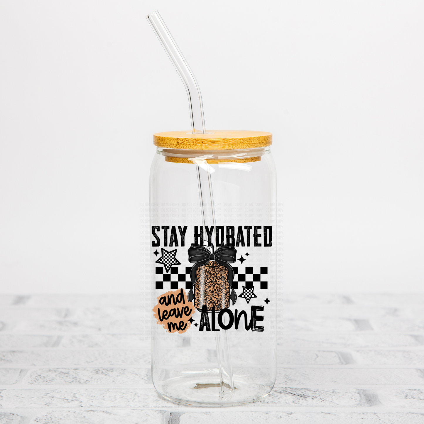 Stay Hydrated Leopard UVDTF Decal