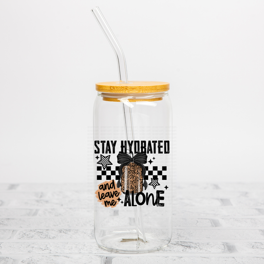 Stay Hydrated Leopard UVDTF Decal