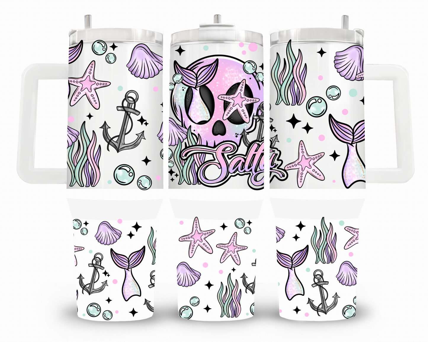 Salty Purple Skellie 40oz UVDTF Wrap