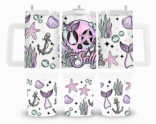 Salty Purple Skellie 40oz UVDTF Wrap