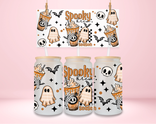Spooky Brew Season Carmel Drip UVDTF Wrap