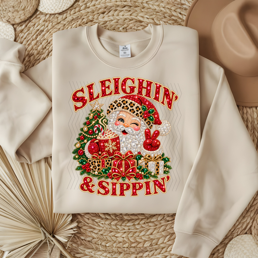 Sleighin & Sippin DTF