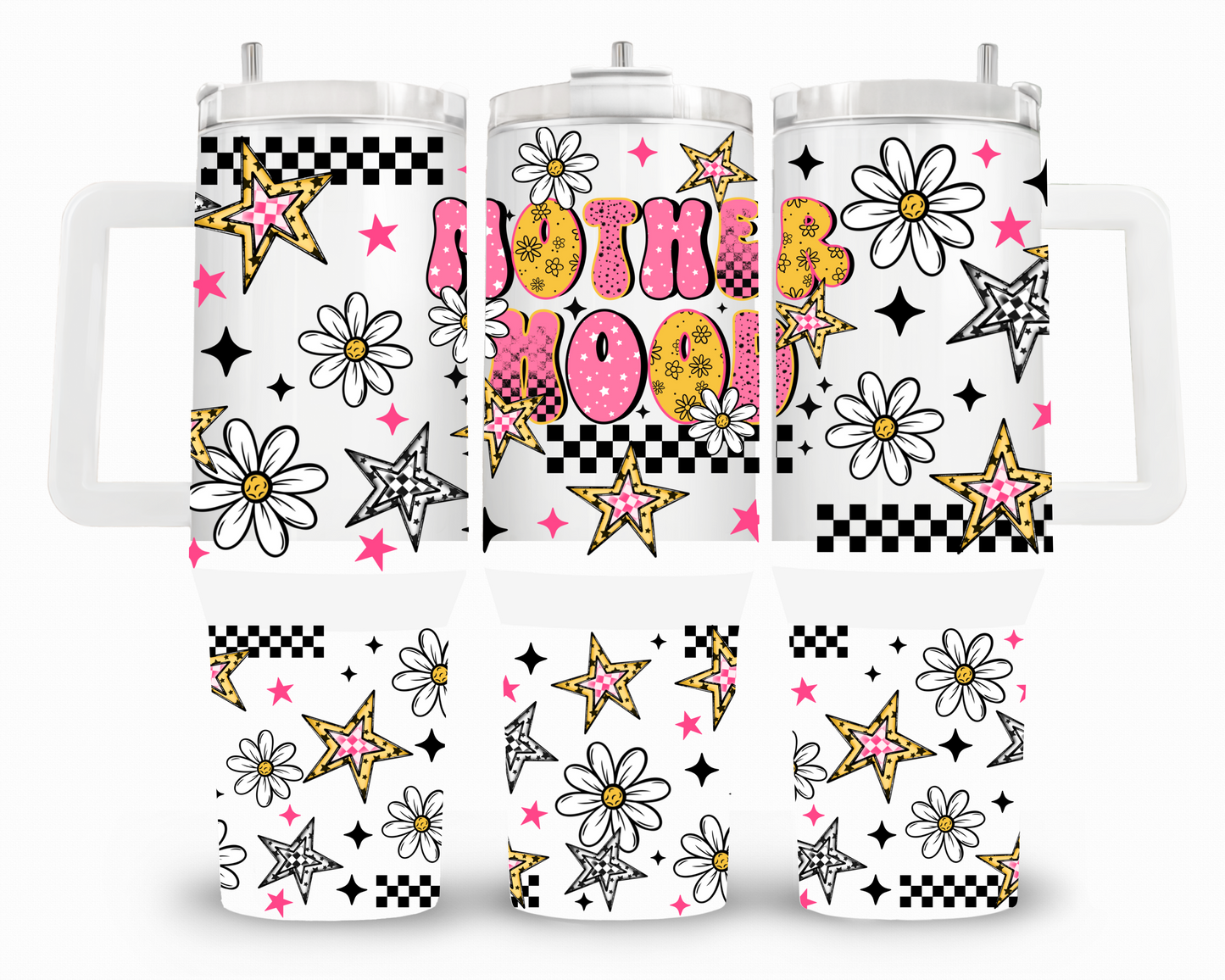 Motherhood Checkered Floral 40oz UVDTF Wrap