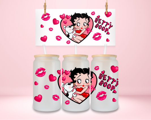 Betty Boop Dog Heart UVDTF Wrap