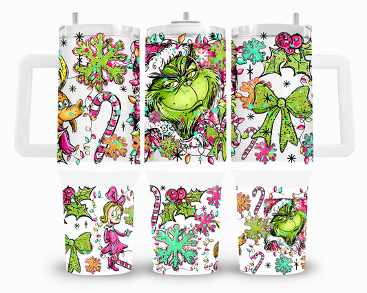 Mr. Green Doodle 40oz UVDTF Wrap